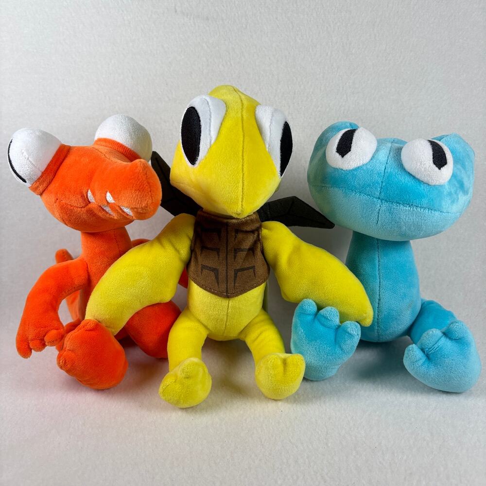 Rainbow Friends Roblox Set of 3 Collect 8" Plushies Series 2 Orange Yellow Cyan